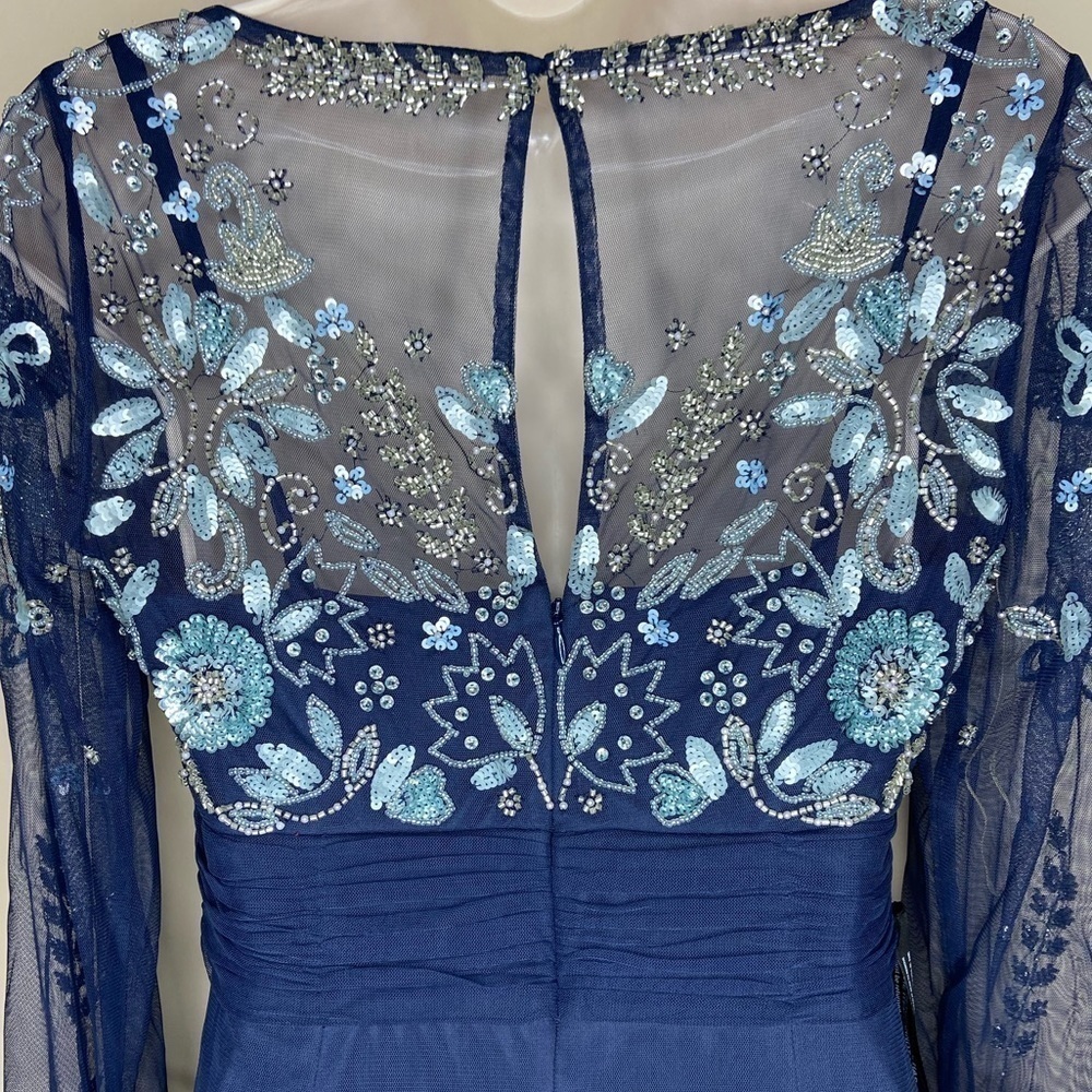 NWT JS Collection Bead Mesh Illusion Column Gown … - image 8